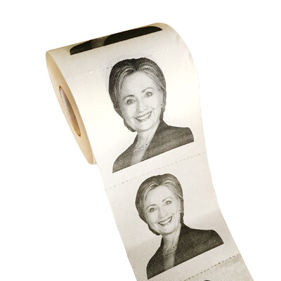 

240 SheetsRoll 2 Layers Hillary Clinton PresidentDonald Trump Toilet Paper Novelty Funny Gag Humor Printed Pattern Paper Towel P