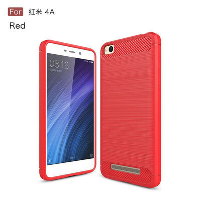 

Fivice Xiaomi Redmi 4A case Luxury brushed carbon fiber TPU soft shell
