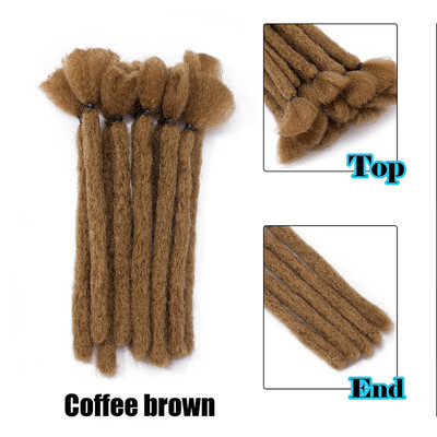 

6 Dreadlock Extension Handmade Dread Synthetic Soft Fax Locs Crochet Twist Braiding Reggae Hair Hip-Pop Hair Box Braiding For Men