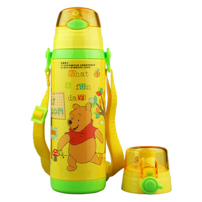 

Disney DISNEY children&39s cup baby cartoon strap with straw insulation pot double cover optional 450ML