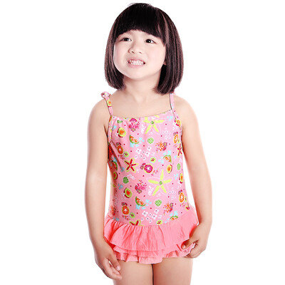 

Yizi hot spring children cute baby girl students in the big children&39s body swimwear orange bottom small starfish 10-11 years old Ezi10131