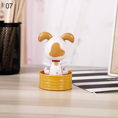 

​1pcs Automobile Decoration Dashboard Toys Solar Powered Shaking Swing Head Dog Lovely cartoon dog design ABS Cute Car Ornament