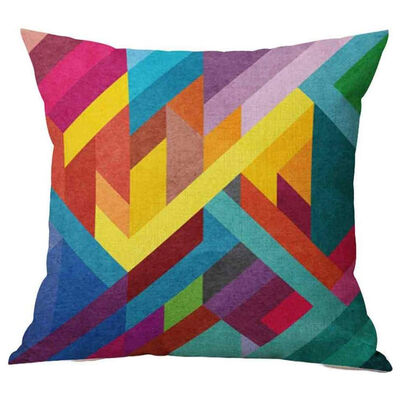 

UpperX Cushion Cover Geometric Design Home Decor Design Throw Pillow Cover Pillow Case 18X18inch Cotton Linen for SofaGift G