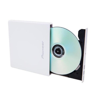 

Pioneer 8 Speed USB20 External Optical Drive DVD Recorder Mobile Optical Drive White Compatible with win7810XPApple MAC Dual SystemXU01CW