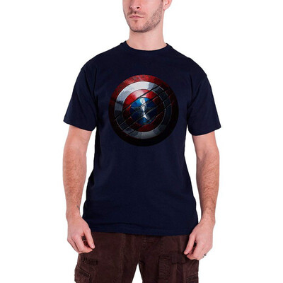 

Civil War Clawed Shield new Official marvel Mens Blue T Shirt
