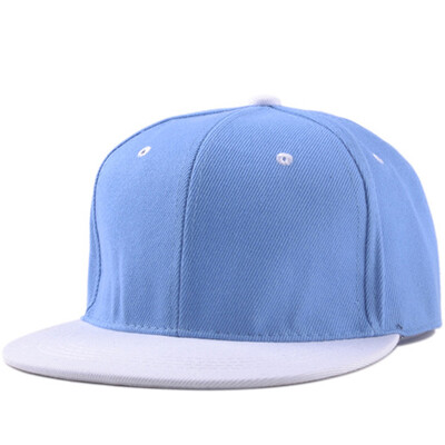

MSEK MMZ160064 men&women baseball cap Korean version of the fight color hip hop level along the street hat white eaves sky blue