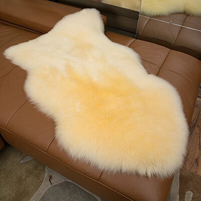 

Genuine Sheepskin Rug Real Sheepskin Blanket IvoryWhite Natural Fur Single Pelt2ft x 3ft