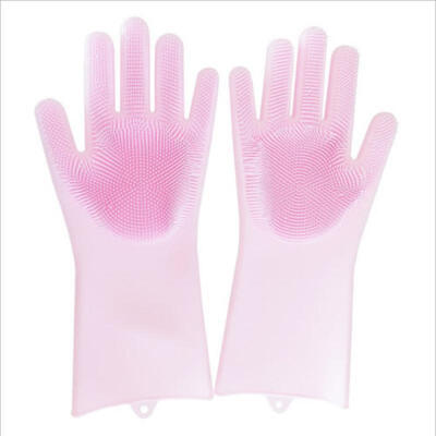 

Magic Silicone Rubber Dish Washing Gloves Waterproof Non-slip Multi-function Hot