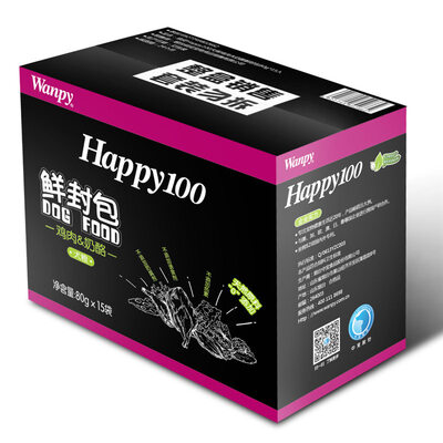 

Naughty (Wanpy) Happy100 series of dog beef and chicken cartilage fresh package 80g * 15 bags