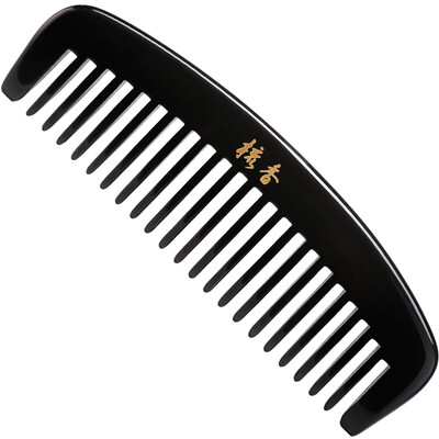 

Jingdong supermarket] comb incense crescent angle black buffalo horn comb J1801