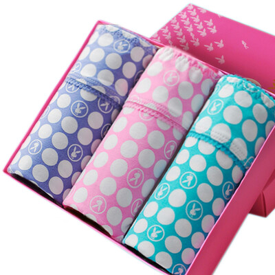

Playboy PLAYBOY 5660 Ladies Underwear 3 Gift Box Leggings Lingerie Sweet Print Sexy Loudspeaker Panties Mix L