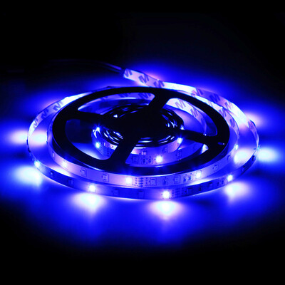 

HML 5M 24W RGB 2835 SMD 300 LEDs Strip Light with IR 44 Keys Remote Control&DC Adapter EU Plug