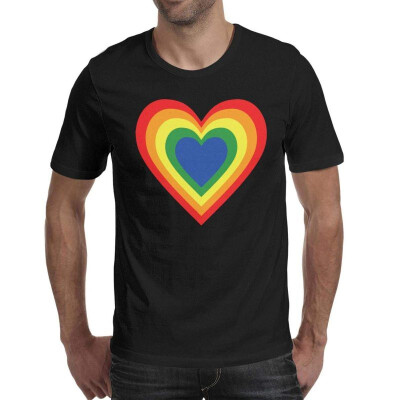 

Clipart Rainbow Heart Mens Crew Neck T-Shirt