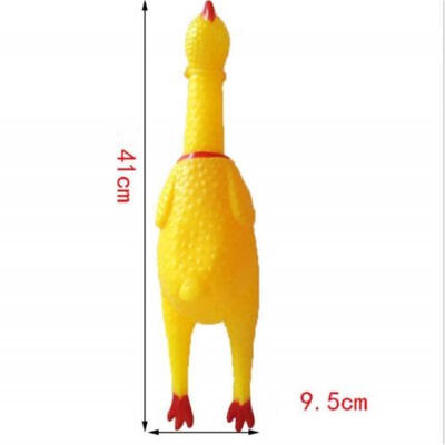 

Large Fun Pet Dogs Shrilling Rubber Chicken Chew Sound Squeeze Screaming Toy