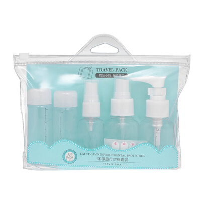 

5Pcs Empty Spray Bottles Portable Travel Makeup Cream Bottles Cosmetics Bottles Refillable Plastic Makeup Bottles