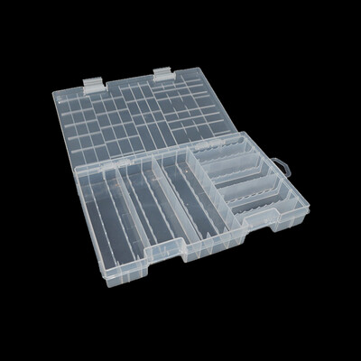

Household Multifunction Battery Storage Box PP Transparent Desktop Receiving Case Super Volume for Placed AAAAA Batteries Holder