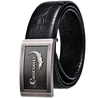 

Crocodile CROCODILE double-sided first layer of leather business casual buckle men's belt leather belt 13513139-03 brown