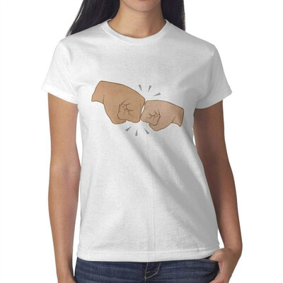 

SNB WY Bump Fist Printing Short Sleeve t Shirts Womens Personalized Photo