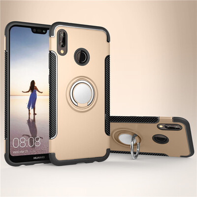 

Fivice Huawei P20 lite case PC metal ring shell magnetic car bracket TPU phone case