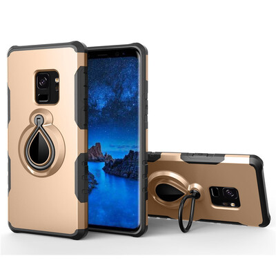 

Fivice Samsung Galaxy S9 Case TPU Water Drop Ring Stand Car Power Magnetic Drop-proof Phone Case