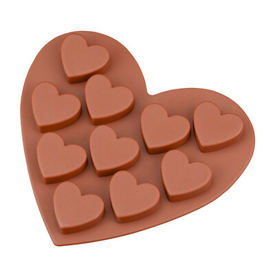 

3D Heart Form Christmas Silicone Mold Chocolate Soap Fondant Jelly Tray Loving Heart Moulds Baking Tools