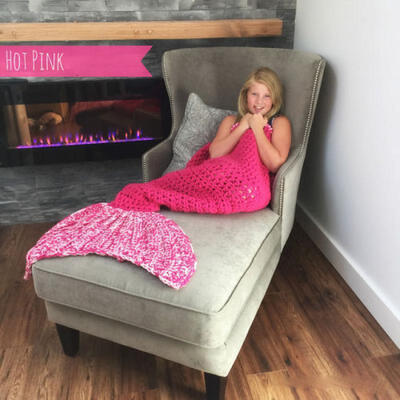 

Super Soft Crocheted Mermaid Tail Blanket Knitting kids Girls Sofa Sleeping Bag