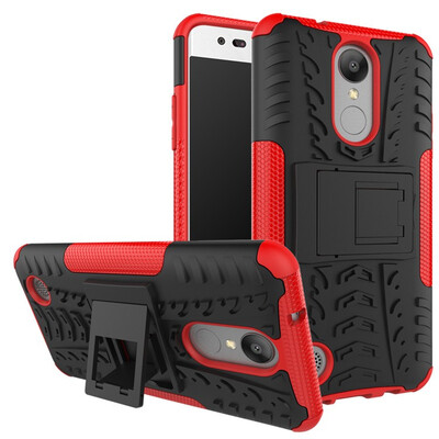 

Fivice LG AristoLV3MS210K8 2017 Case TPU anti-fall tire pattern back clip bracket phone case