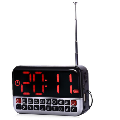 

80 LCD Screen Personalized Portable Multi-functional LED Alarm Clock Radio Card MP3Speaker