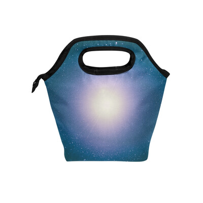 

Insulated Lunch Tote Bag Glowing Planet Travel Picnic Lunch Handbags Portable Zipper Lunch Bag Box