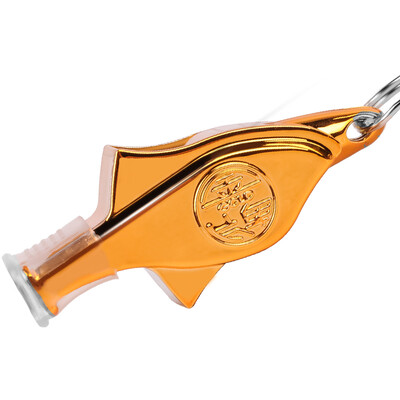 

Gold medal GOLD referee with sports soccer match whistle outdoor emergency survival B-025 gold dolphin