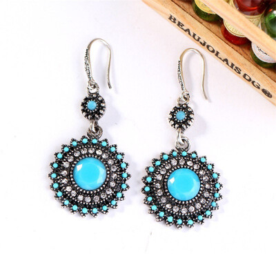 

Outdoor Vintage Bohemian Ethnic Earrings Sun Flower Earrings With Gift Box