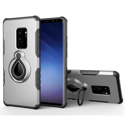 

Fivice Samsung Galaxy S9 Plus Case TPU Water Drop Ring Stand Car Power Magnetic Drop-proof Phone Case