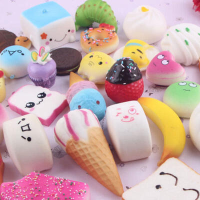 

10Pcs Random Soft Squishy Slow Rising Donuts Cake Bread Squishies Toys Xmas Gift
