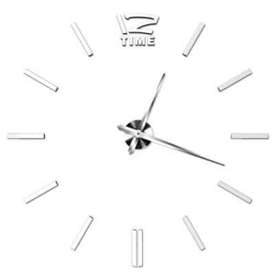 

Modern Large 3D Mirror Surface Wall Clock Sticker Home Office Room DIY Decor