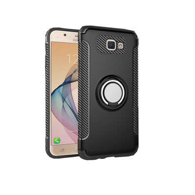 

Fivice Samsung Galaxy J5 Prime case PC metal ring shell magnetic car bracket TPU phone case