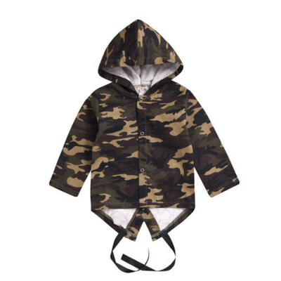 

Canis Infant Kids Boys Girls Long Sleeve Jacket Camo Coat Hooded Outerwear 0-24M