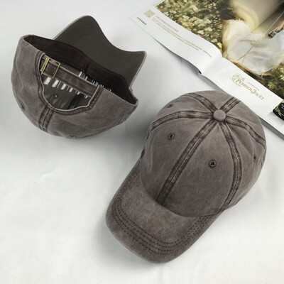 

Cotton Cap Baseball Caps Hat Adjustable Polo Style Washed Plain Solid Visor