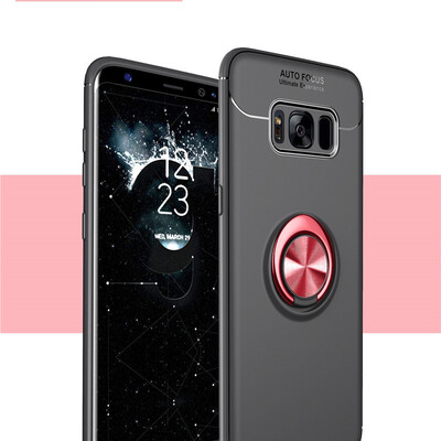 

Fivice Samsung Galaxy S8 plus case TPU metal ring shell magnetic bracket soft shell