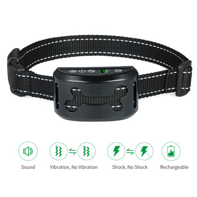 

Bark Collar Rechargeable Anti-Barking Collar with BeepVibrationHarmless Shock Modes for Stop Small Medium Large Dogs Barking