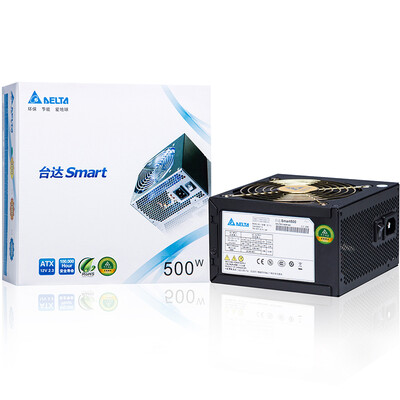 

Delta 500W Smart500 Power Supply Active PFC 100-240V Full Voltage 12CM Temperature Control Fan Top-back Three-year Warranty