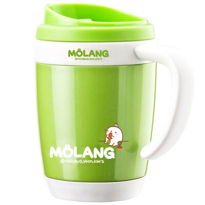 

Taifu Gao TAFUCO Insulation Cup Cute MOLANG Children&39s Cup Women&39s Office Cup with handle T-1321 Green 300ml