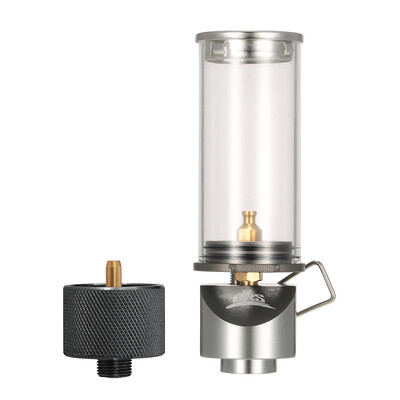 

Lamp Light Butane Gas Light Lantern with Gas Adapter Conversion Head for Camping Picnic Self-driving