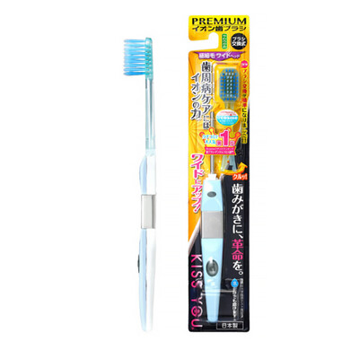 

KISS YOU Negative Ion Toothbrush Wide Head Soft Hair Toothbrush H27 Blue Single Pack Imported from Japan