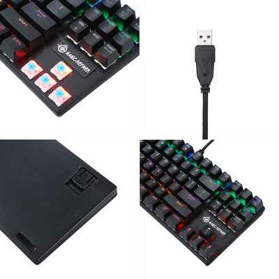 

MAGIC-REFINER Mechanical Keyboard 87-key Gaming Keyboard Blue Switch N-Key Rollover Keyboard with Russian&English Languages fo