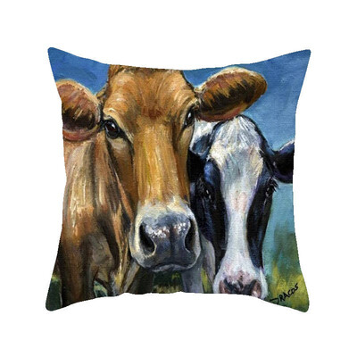 

45cm45cm Super clear Farm wind cow pattern super soft throw pillow covers couch cushion covers decorative pillows