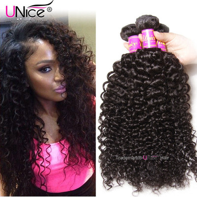 

UNice Hair Extensions 8A Indian Curly Virgin Human Hair 3 Bundles