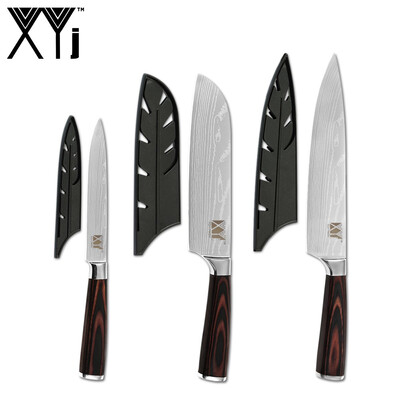 

XYj 3PCS Kitchen Knives Set Stainless Steel High Carbon Sharp Blade Knives Cooking Tools