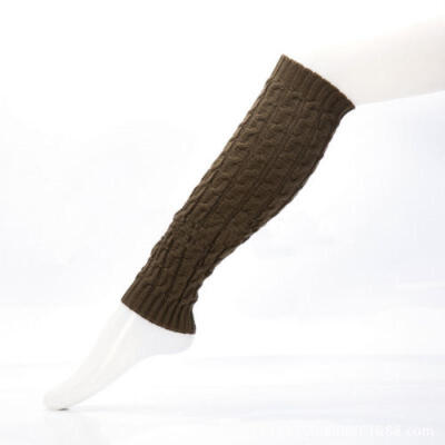 

UK New Women Lady Winter Warm Leg Warmers Cable Knit Knitted Crochet Long Socks