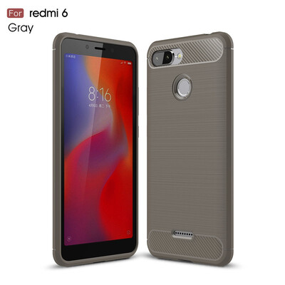 

Fivice Xiaomi MI 6 case Luxury brushed carbon fiber TPU soft shell