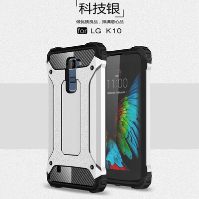 

Fivice LG K10 case Luxury Silicone Diamond Armor PC Hard Shell Phone Case